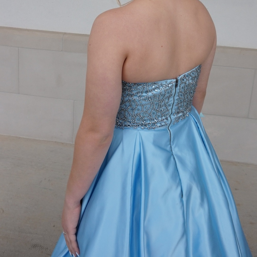 Sherri Hill Ball Gown Prom Pageant Dress Blue 12 - Picture 9 of 9